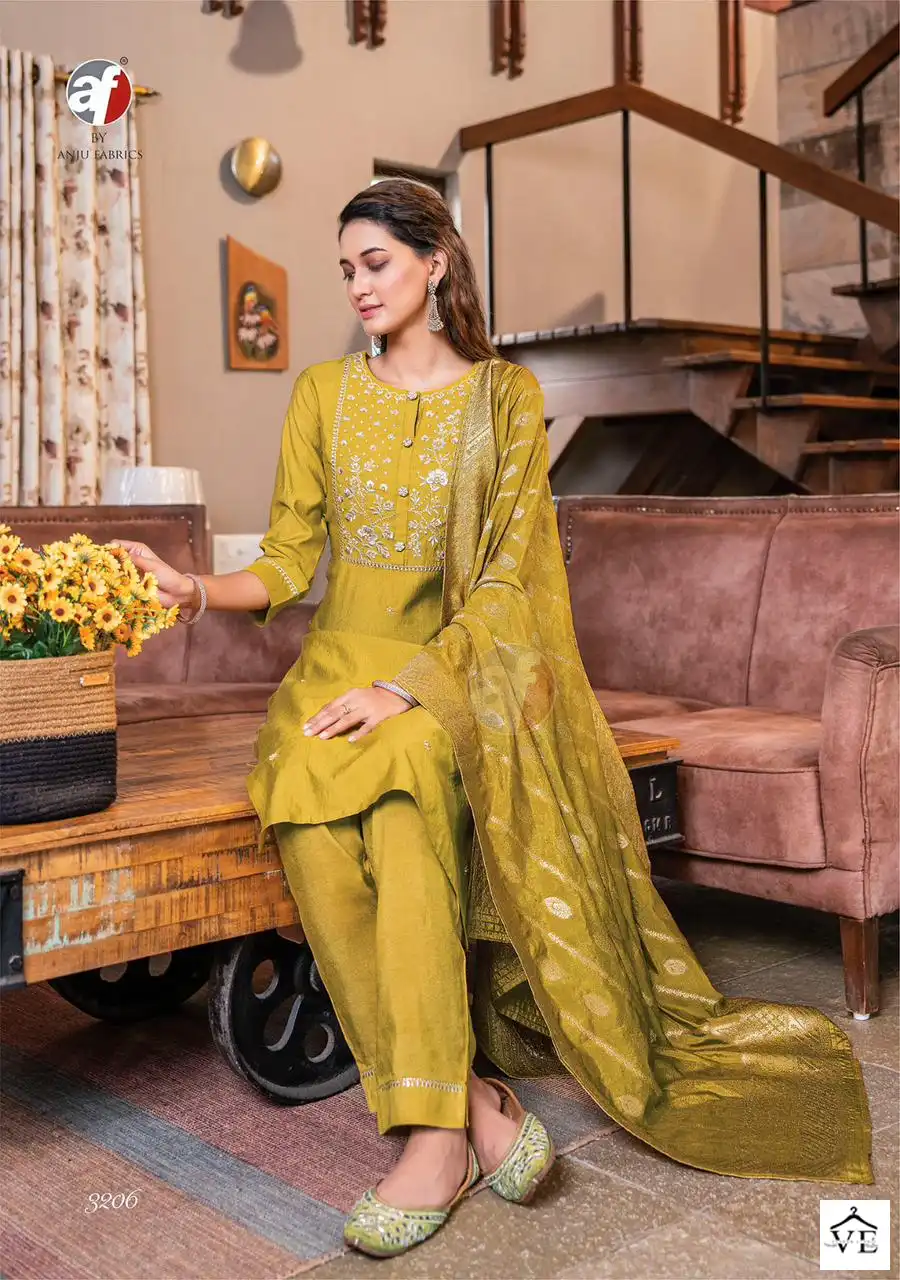 Anju Fabrics Mayuri Vol 3 Viscose Wholesale Designer Readymade Salwar Suit Catalog — Wholesale Salwar Suits, MPA wholesale from Surat - Gallery Image 5