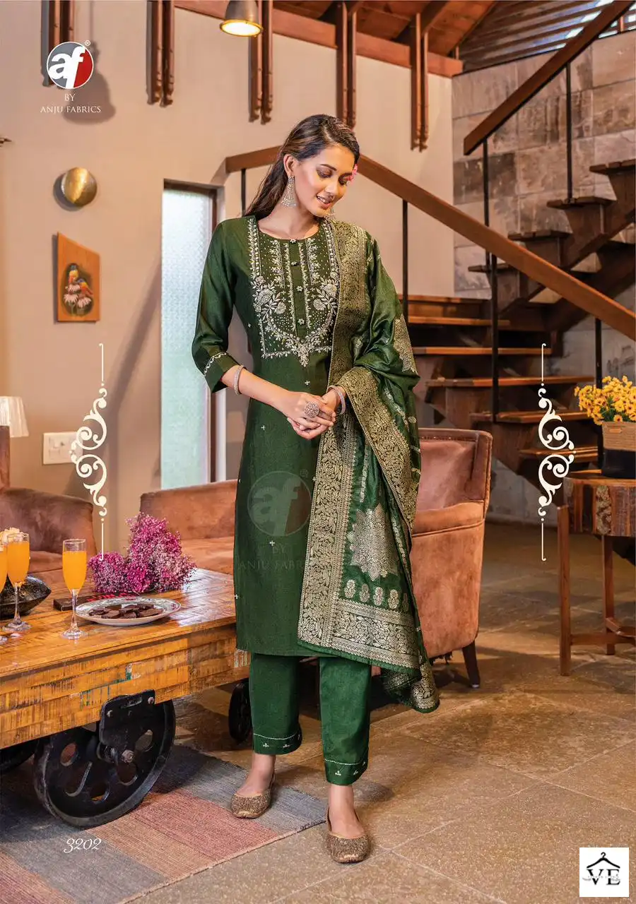 Anju Fabrics Mayuri Vol 3 Viscose Wholesale Designer Readymade Salwar Suit Catalog — Wholesale Salwar Suits, MPA wholesale from Surat - Gallery Image 6