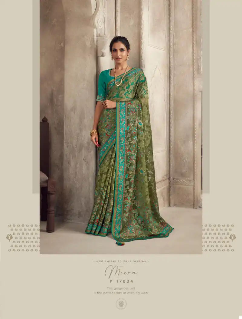 Kimora Meera Premium Vol 13 Soft Brasso Organza Wholesale Fancy Saree Catalog — Wholesale Sarees, Kimora wholesale from Surat - Gallery Image 7