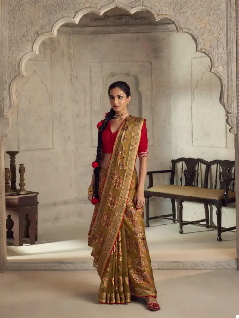 Kimora Meera Premium Vol 13 Soft Brasso Organza Wholesale Fancy Saree Catalog — Wholesale Sarees, Kimora wholesale from Surat - Gallery Image 8