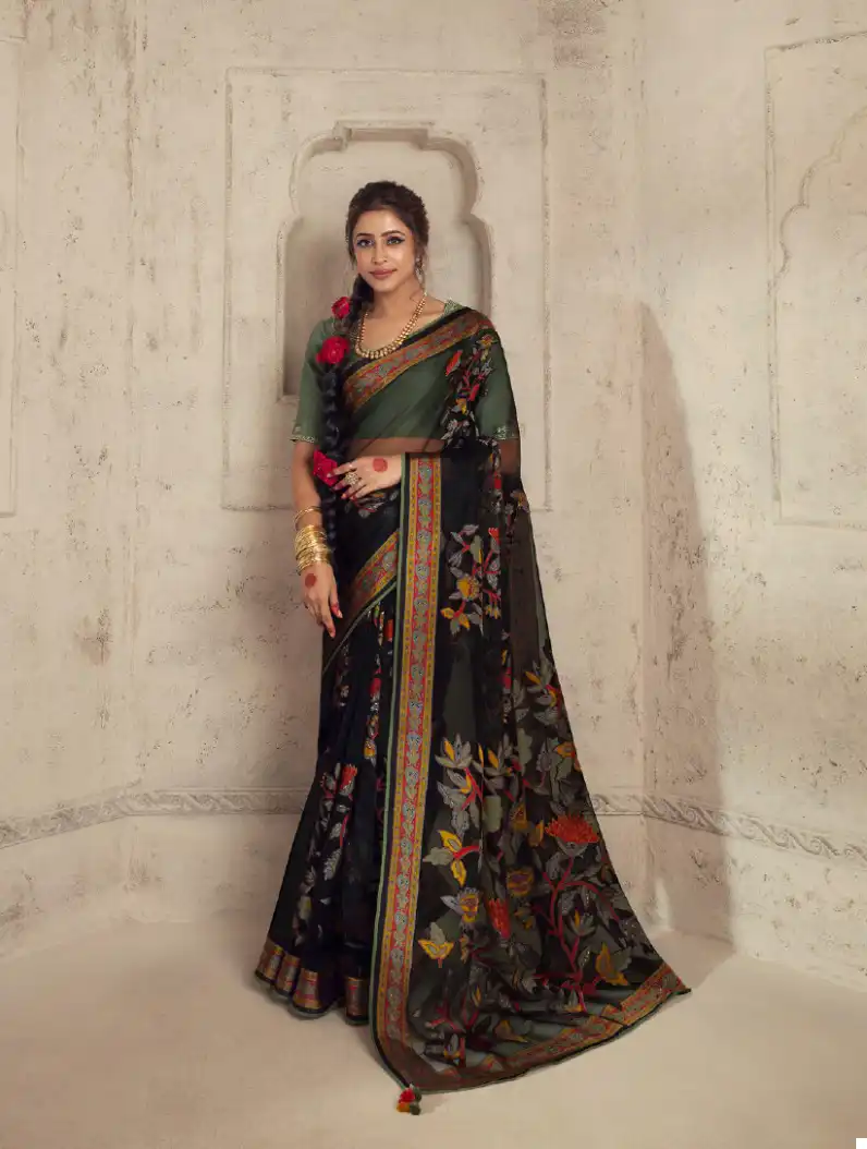 Kimora Meera Premium Vol 13 Soft Brasso Organza Wholesale Fancy Saree Catalog — Wholesale Sarees, Kimora wholesale from Surat - Gallery Image 9