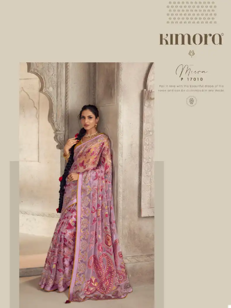 Kimora Meera Premium Vol 13 Soft Brasso Organza Wholesale Fancy Saree Catalog — Wholesale Sarees, Kimora wholesale from Surat - Gallery Image 3