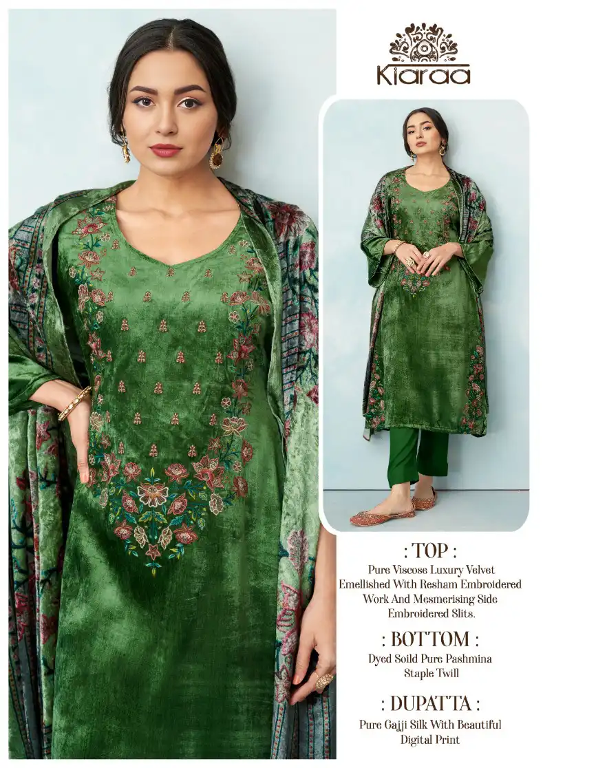 Kiaraa Mehraab Pure Viscose Luxury Velvet Wholesale Winter Wear Suits Catalog — Wholesale Salwar Suits, MPA wholesale from Surat — view 6