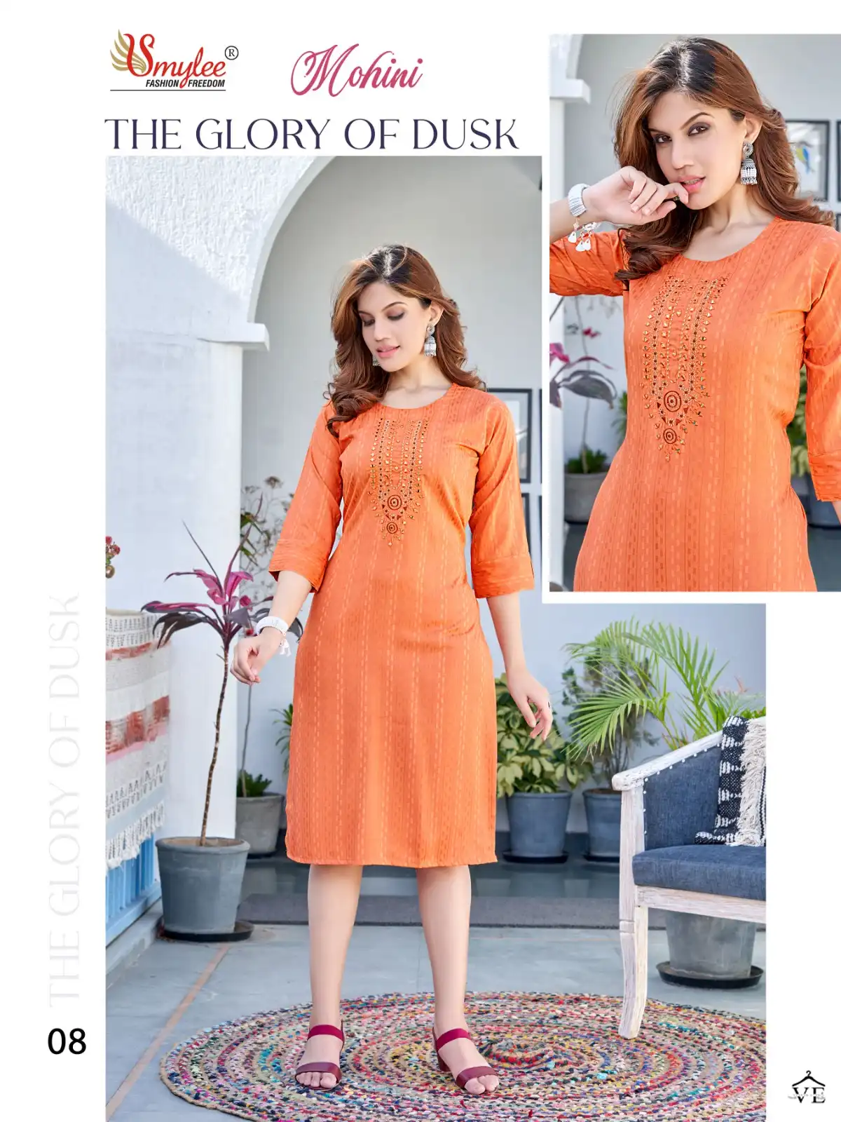Smylee Mohin Heavy Waiving Rayon Wholesale Kurtis Catalog — Wholesale Kurtis, MPA wholesale from Surat - Gallery Image 3