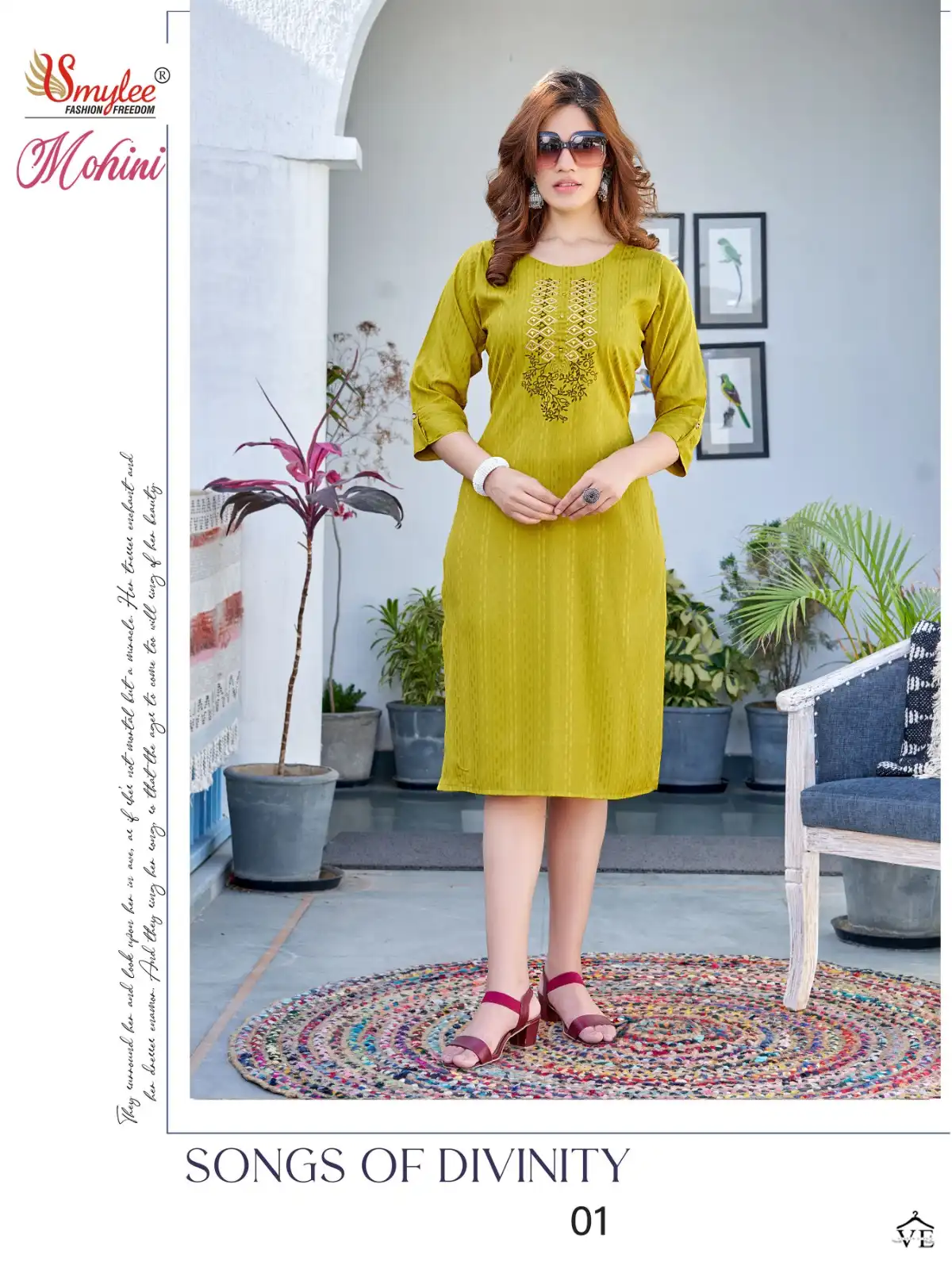 Smylee Mohin Heavy Waiving Rayon Wholesale Kurtis Catalog — Wholesale Kurtis, MPA wholesale from Surat - Gallery Image 8