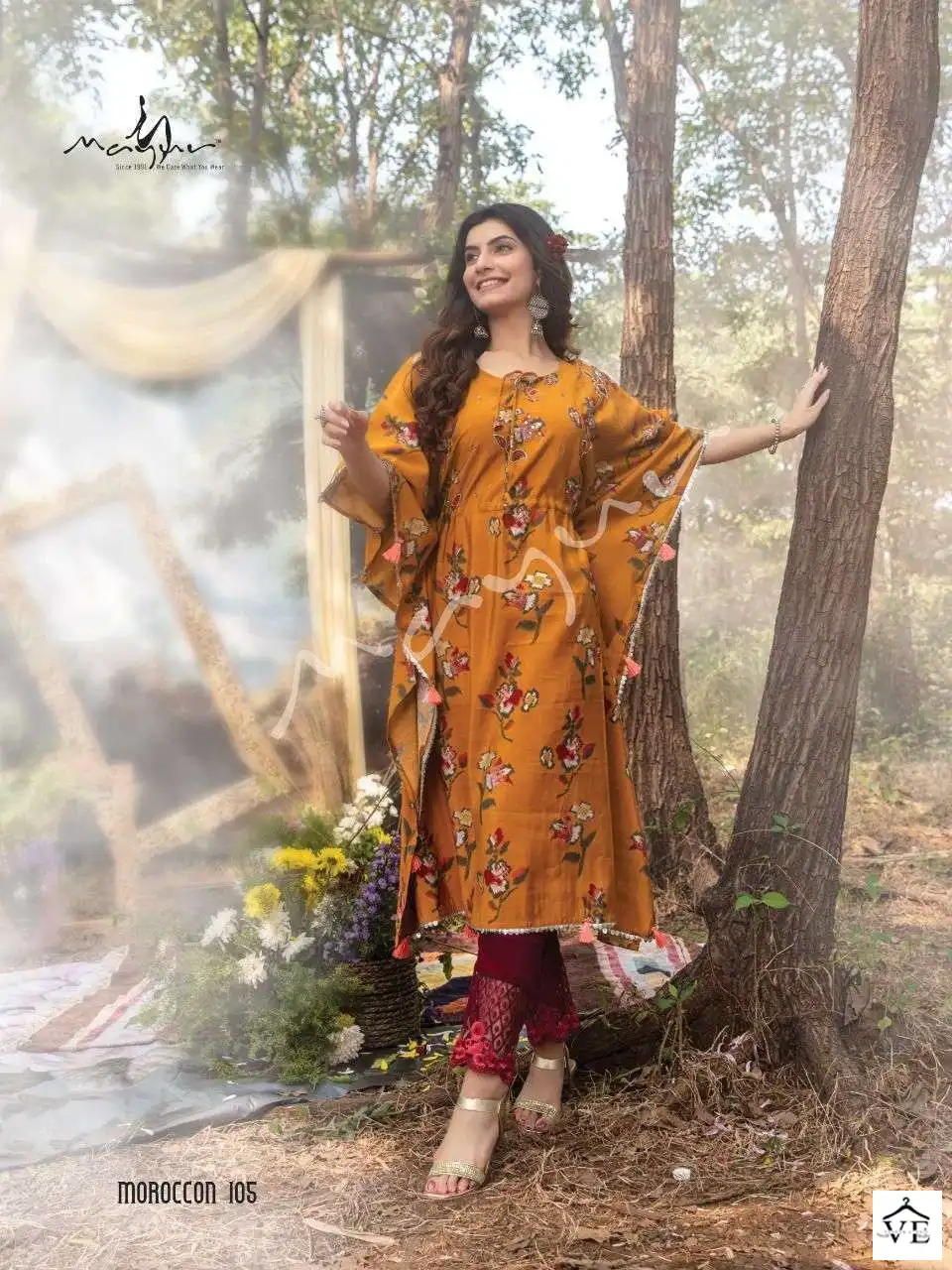 Mayur Moroccon Premium Modal Muslin Wholesale Designer Kurti With Pant Catalog — Wholesale Kurtis, Mayur Dress wholesale from Surat - Gallery Image 2