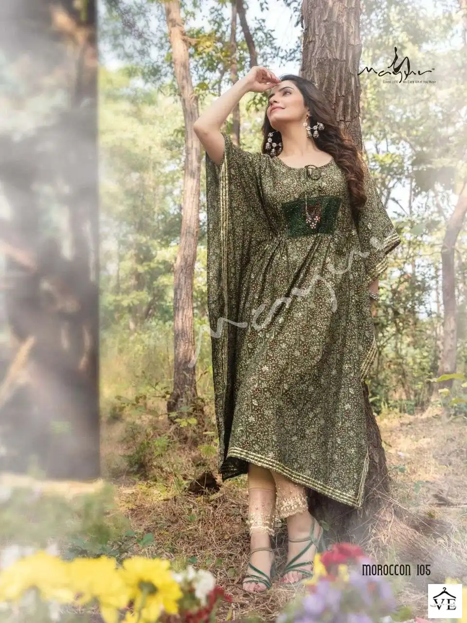 Mayur Moroccon Premium Modal Muslin Wholesale Designer Kurti With Pant Catalog — Wholesale Kurtis, Mayur Dress wholesale from Surat - Gallery Image 3