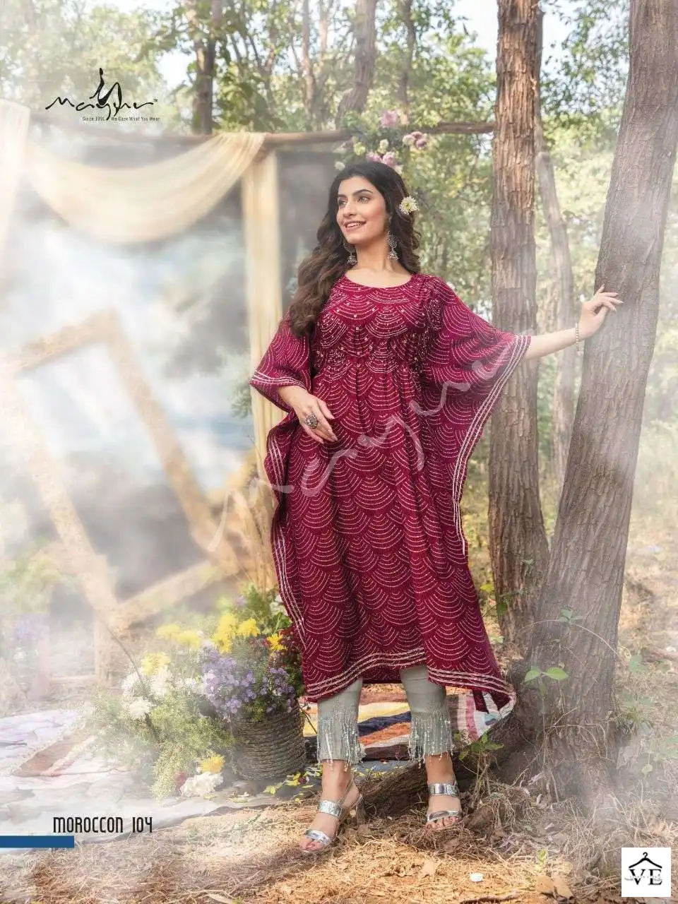 Mayur Moroccon Premium Modal Muslin Wholesale Designer Kurti With Pant Catalog — Wholesale Kurtis, Mayur Dress wholesale from Surat - Gallery Image 4