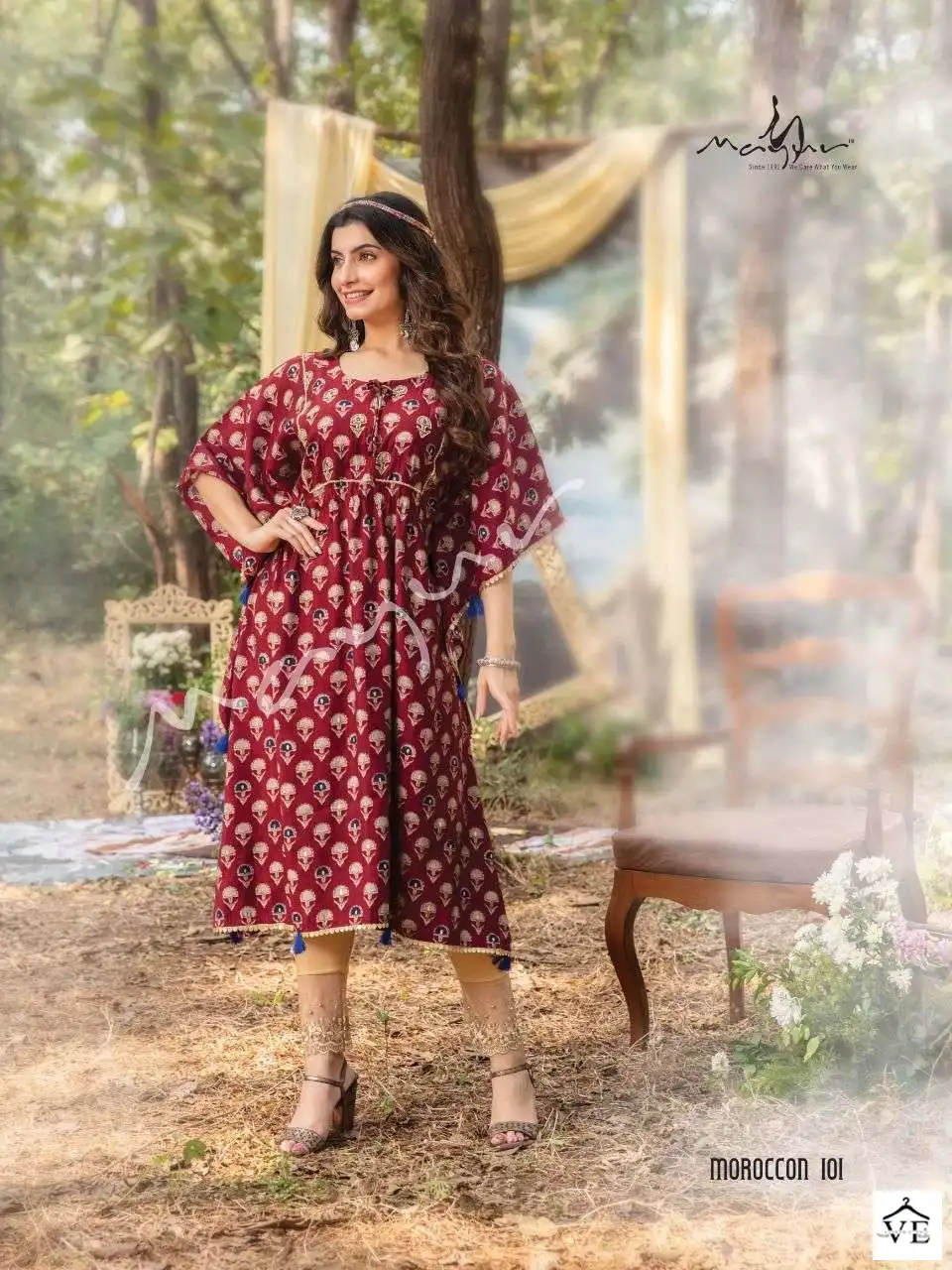 Mayur Moroccon Premium Modal Muslin Wholesale Designer Kurti With Pant Catalog — Wholesale Kurtis, Mayur Dress wholesale from Surat - Gallery Image 6