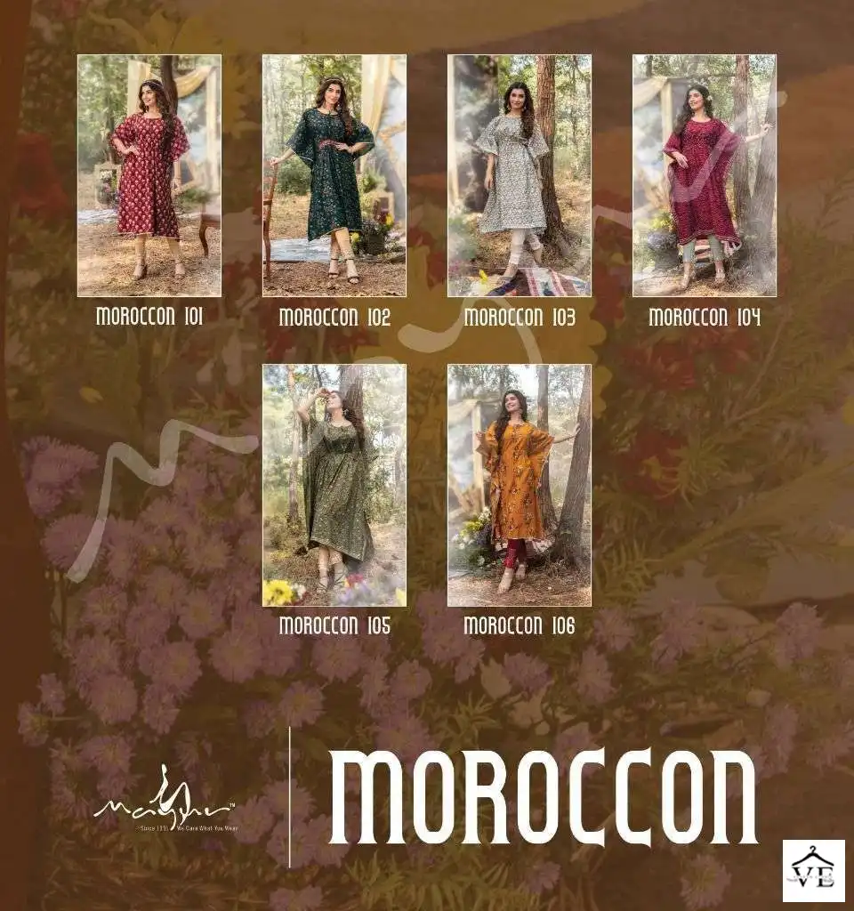 Mayur Moroccon Premium Modal Muslin Wholesale Designer Kurti With Pant Catalog — Wholesale Kurtis, Mayur Dress wholesale from Surat — view 7