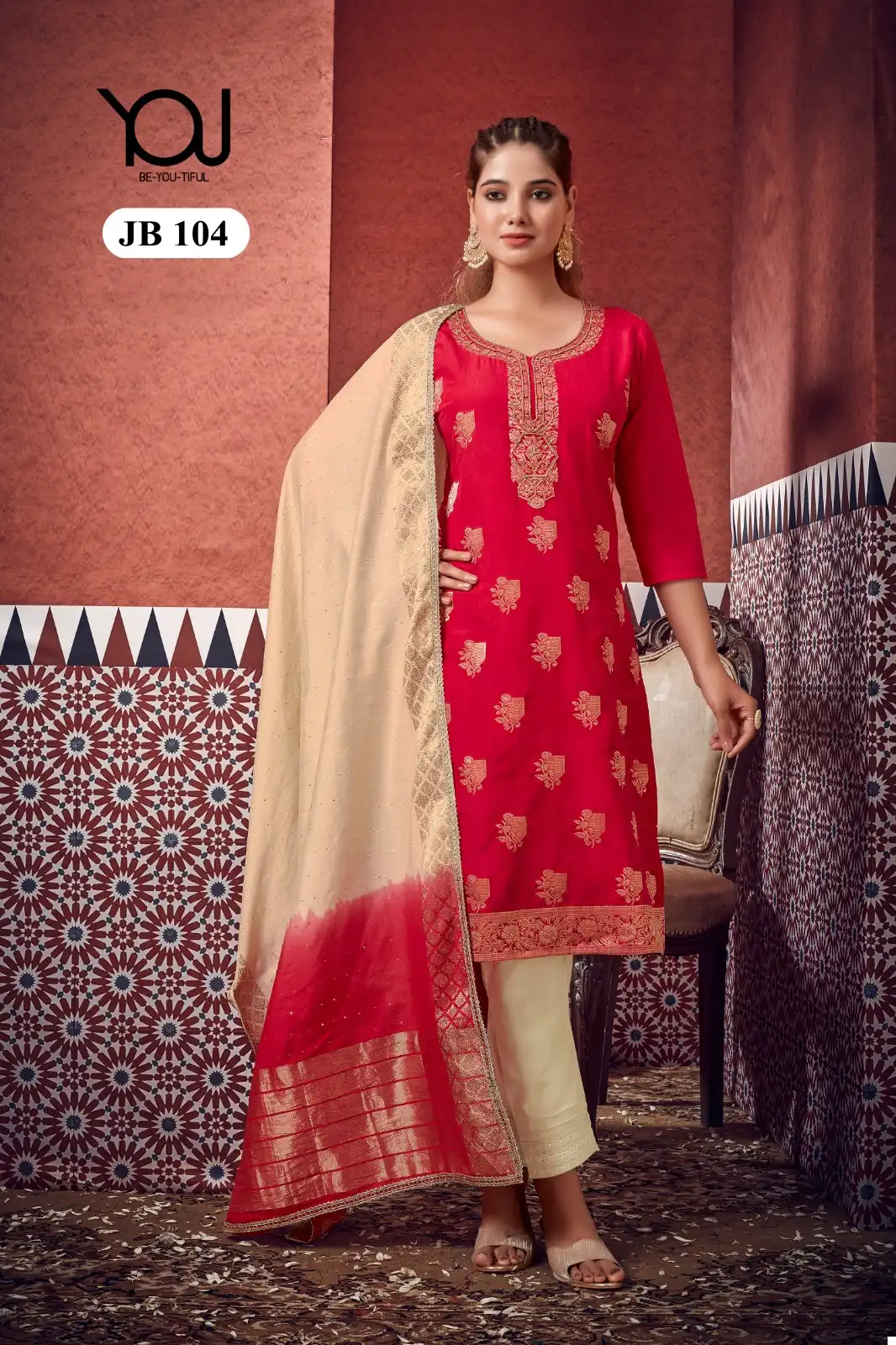 Vardan Ethnic Muskan 1 Banarasi Jacquard Wholesale Designer Readymade Salwar Suit — Wholesale Salwar Suits, MPA wholesale from Surat — view 4