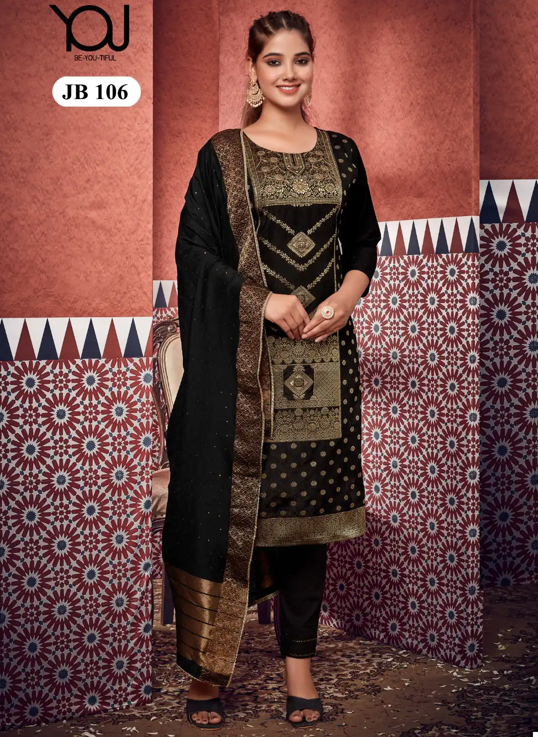 Vardan Ethnic Muskan 1 Banarasi Jacquard Wholesale Designer Readymade Salwar Suit — Wholesale Salwar Suits, MPA wholesale from Surat — view 1