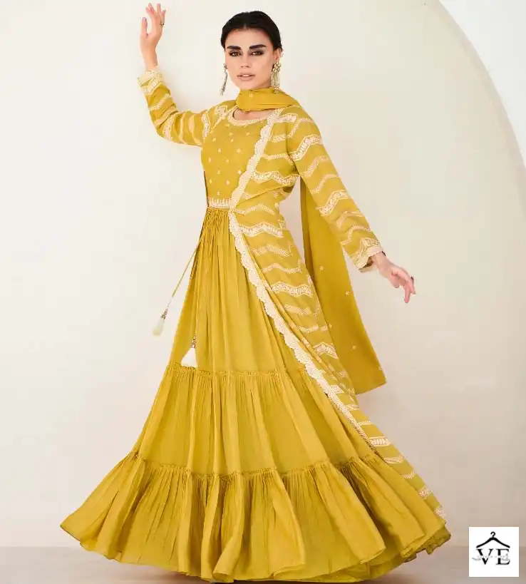 Aashirwad Naaz Chinon Wholesale Heavy Embroidery Designer Readymade Festive Wear Suits Catalog