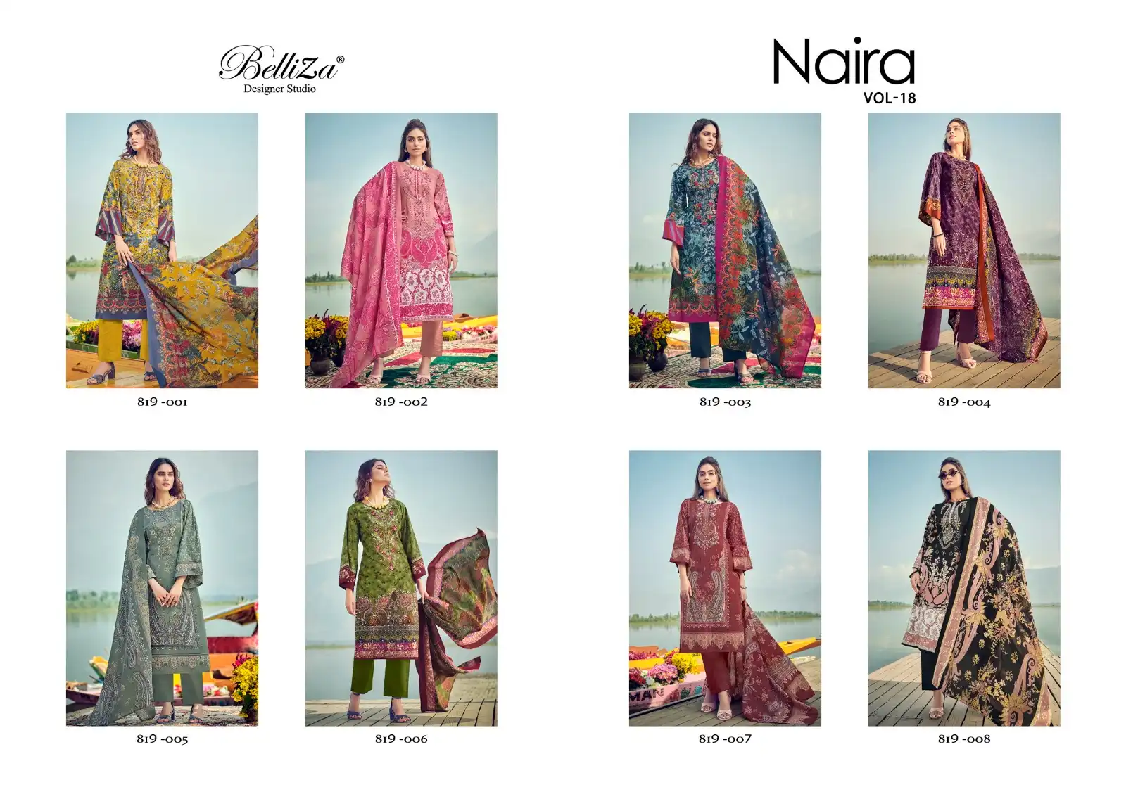 Belliza Naira Vol 18 Cotton Wholesale Salwar Suit Catalog — Wholesale Salwar Suits, Belliza Designer wholesale from Surat — view 9