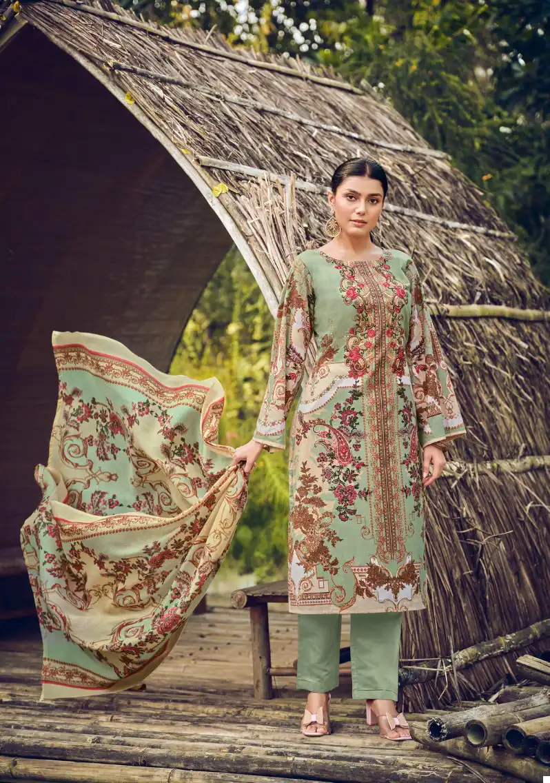 Belliza Designer Naira Vol 20 Cotton Wholesale Fancy Self Embroidery Work Salwar Suit Catalog — Wholesale Salwar Suits, Belliza Designer wholesale from Surat - Gallery Image 10