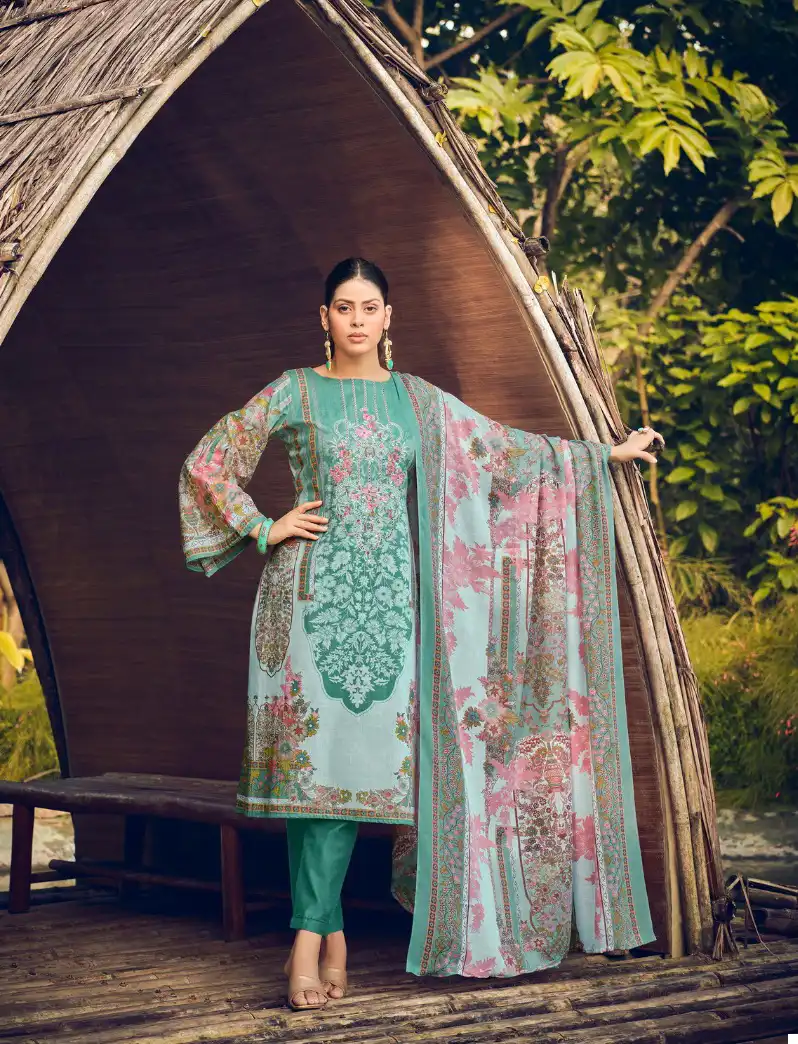 Belliza Designer Naira Vol 20 Cotton Wholesale Fancy Self Embroidery Work Salwar Suit Catalog — Wholesale Salwar Suits, Belliza Designer wholesale from Surat - Gallery Image 2