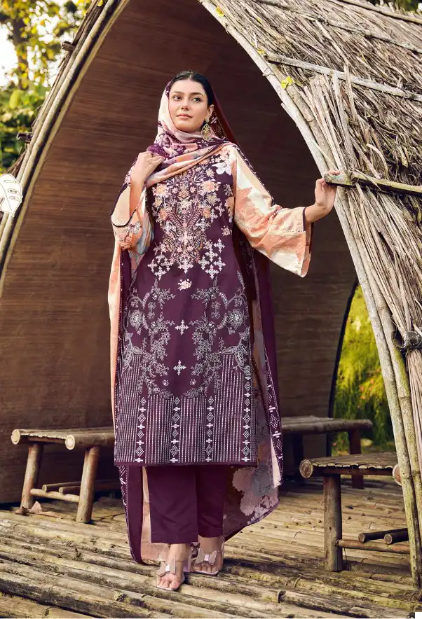 Belliza Designer Naira Vol 20 Cotton Wholesale Fancy Self Embroidery Work Salwar Suit Catalog — Wholesale Salwar Suits, Belliza Designer wholesale from Surat - Gallery Image 3