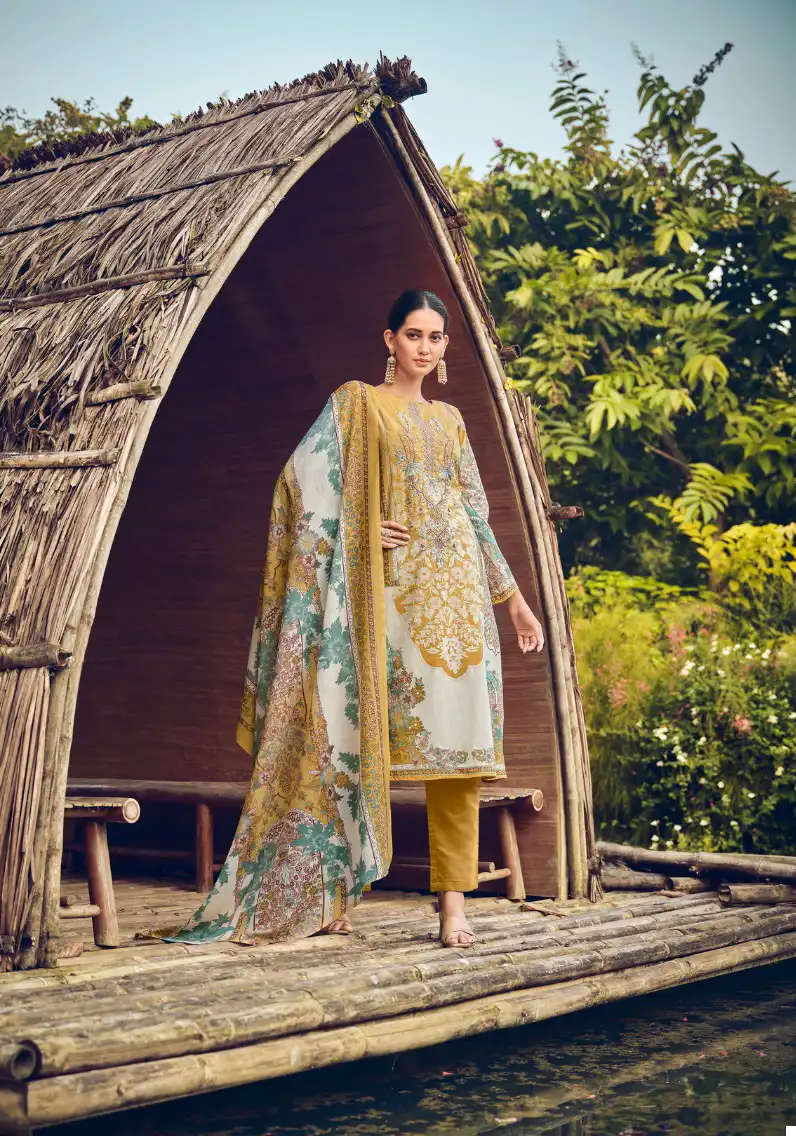 Belliza Designer Naira Vol 20 Cotton Wholesale Fancy Self Embroidery Work Salwar Suit Catalog — Wholesale Salwar Suits, Belliza Designer wholesale from Surat - Gallery Image 4