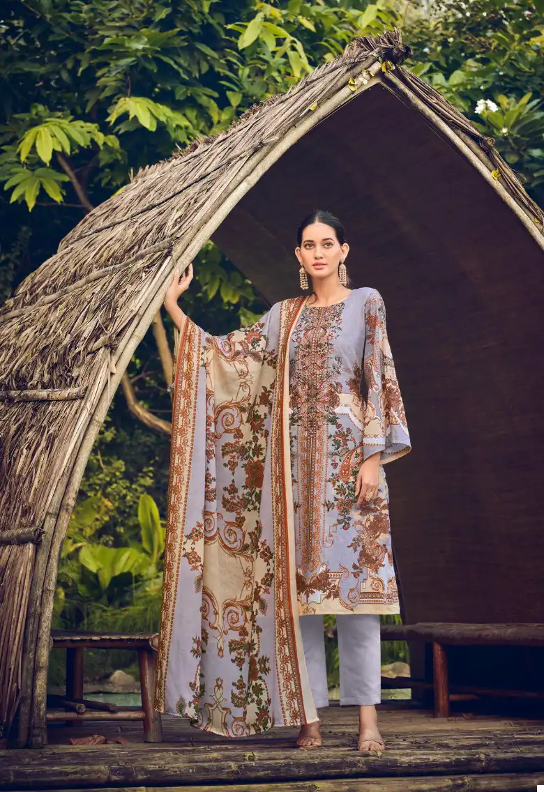 Belliza Designer Naira Vol 20 Cotton Wholesale Fancy Self Embroidery Work Salwar Suit Catalog — Wholesale Salwar Suits, Belliza Designer wholesale from Surat - Gallery Image 5