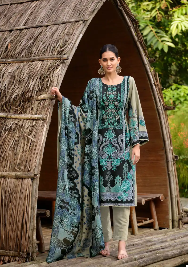 Belliza Designer Naira Vol 20 Cotton Wholesale Fancy Self Embroidery Work Salwar Suit Catalog — Wholesale Salwar Suits, Belliza Designer wholesale from Surat - Gallery Image 6