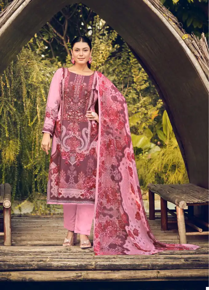 Belliza Designer Naira Vol 20 Cotton Wholesale Fancy Self Embroidery Work Salwar Suit Catalog — Wholesale Salwar Suits, Belliza Designer wholesale from Surat - Gallery Image 7