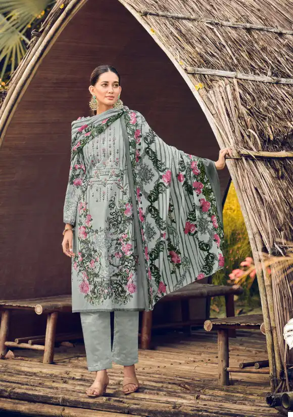 Belliza Designer Naira Vol 20 Cotton Wholesale Fancy Self Embroidery Work Salwar Suit Catalog — Wholesale Salwar Suits, Belliza Designer wholesale from Surat - Gallery Image 9