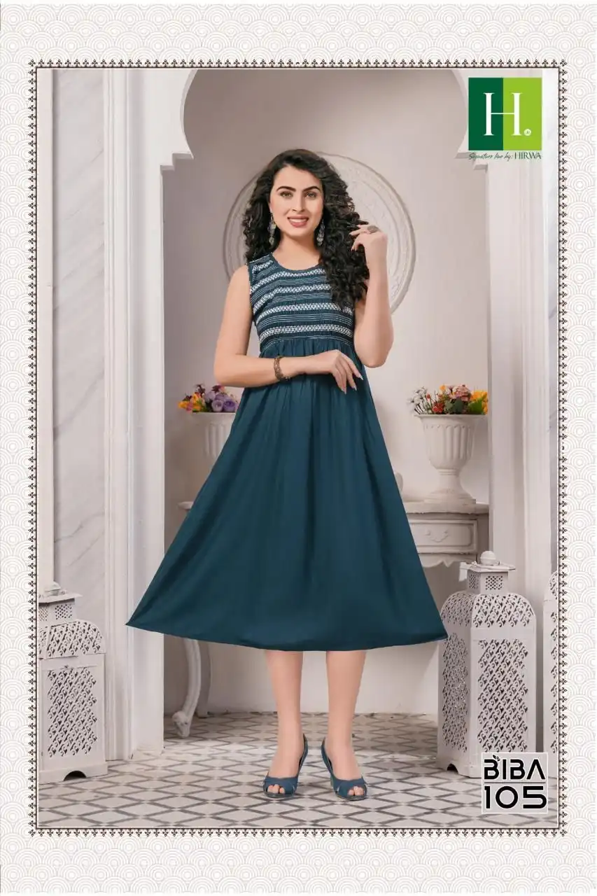 Hirwa Naira Vol 5 Self-Woven Fancy Viscose Rayon Wholesale Naira Cut Kurti Catalog - 7 Pcs Set — Wholesale Kurtis, MPA wholesale from Surat - Gallery Image 3