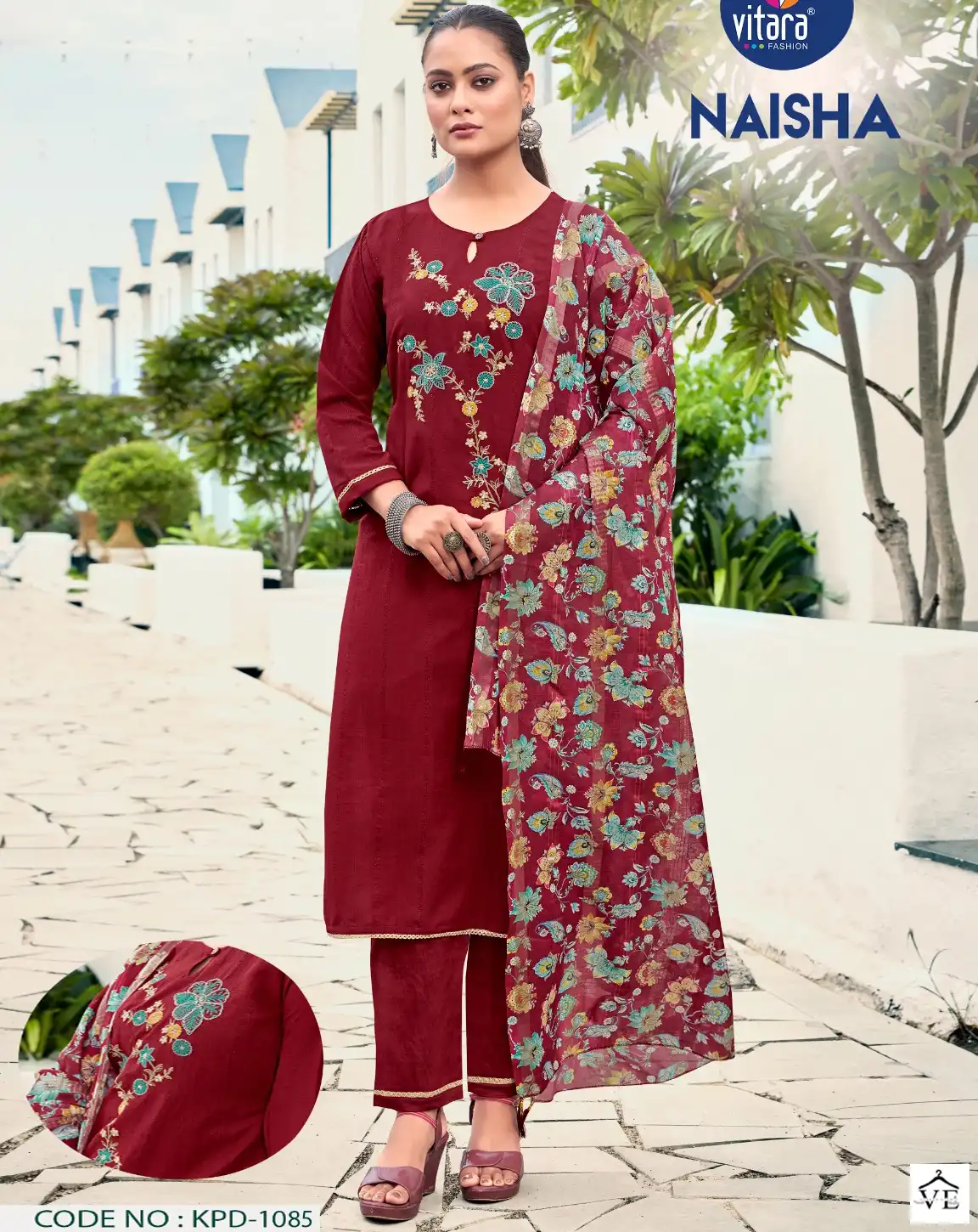 Vitara Naisha Heavy Viscose Weaving Wholesale Readymade Salwar Suit Catalog — Wholesale Salwar Suits, MPA wholesale from Surat — view 1