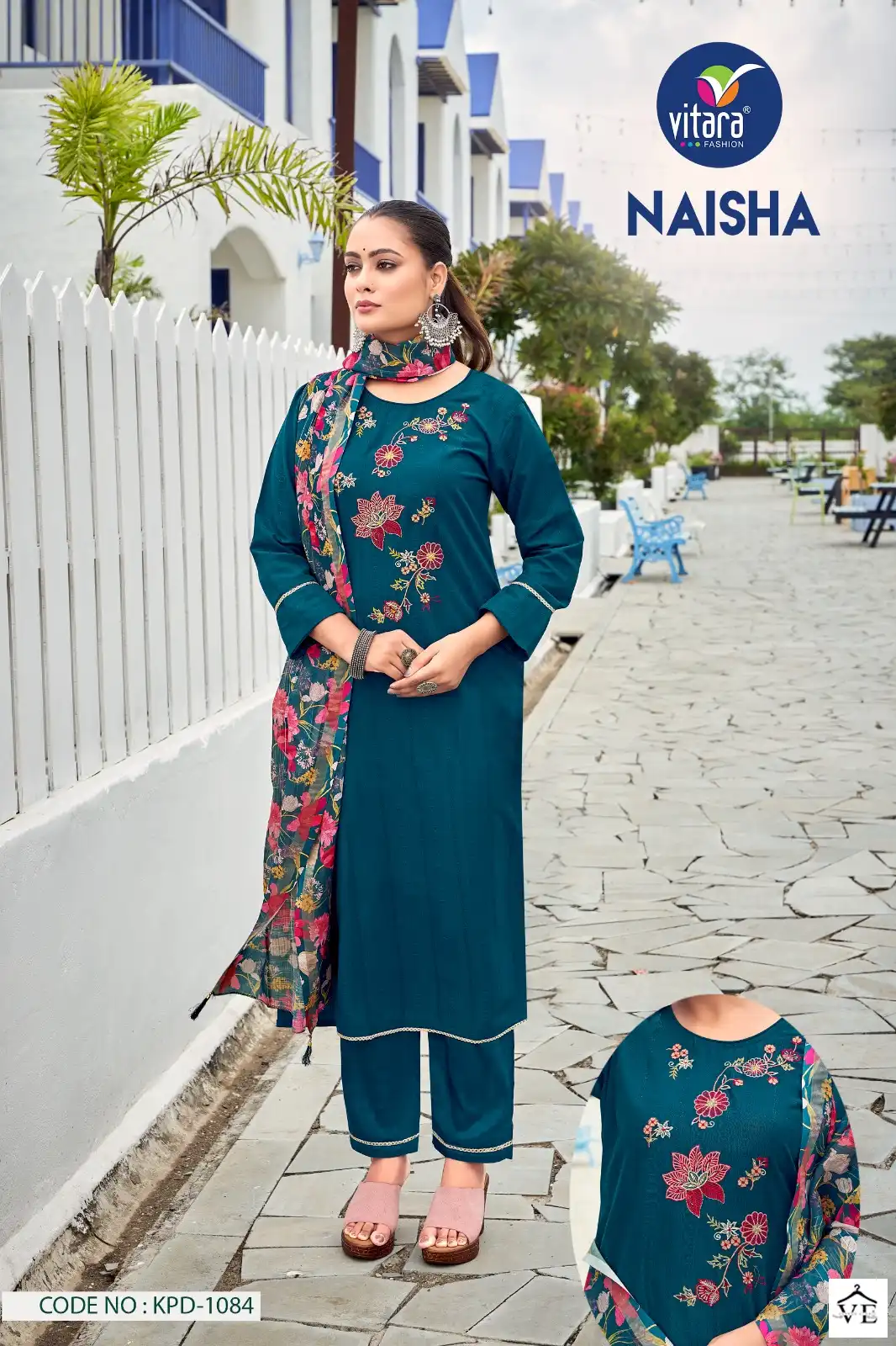 Vitara Naisha Heavy Viscose Weaving Wholesale Readymade Salwar Suit Catalog — Wholesale Salwar Suits, MPA wholesale from Surat — view 4