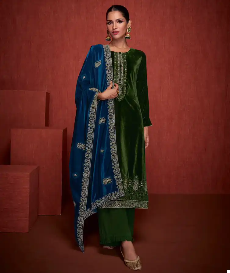 Mumtaz Arts Najakat E Leela Velvet Wholesale Designer Winter Wear Salwar Suit Catalog — Wholesale Salwar Suits, MPA wholesale from Surat — view 1