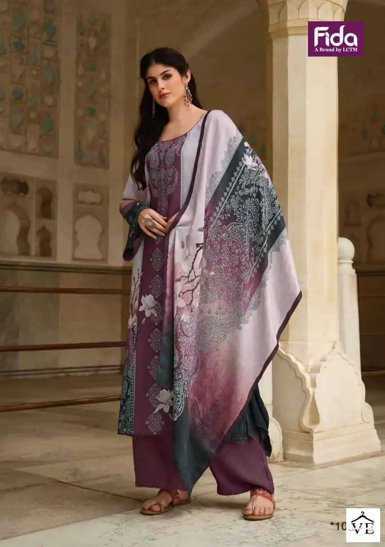 Fida Nalika Kashmiri Wool Pashmina Wholesale Winter Wear Salwar Suit Catalog — Wholesale Salwar Suits, MPA wholesale from Surat - Gallery Image 5