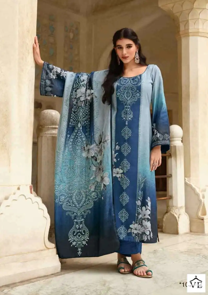 Fida Nalika Kashmiri Wool Pashmina Wholesale Winter Wear Salwar Suit Catalog — Wholesale Salwar Suits, MPA wholesale from Surat - Gallery Image 6