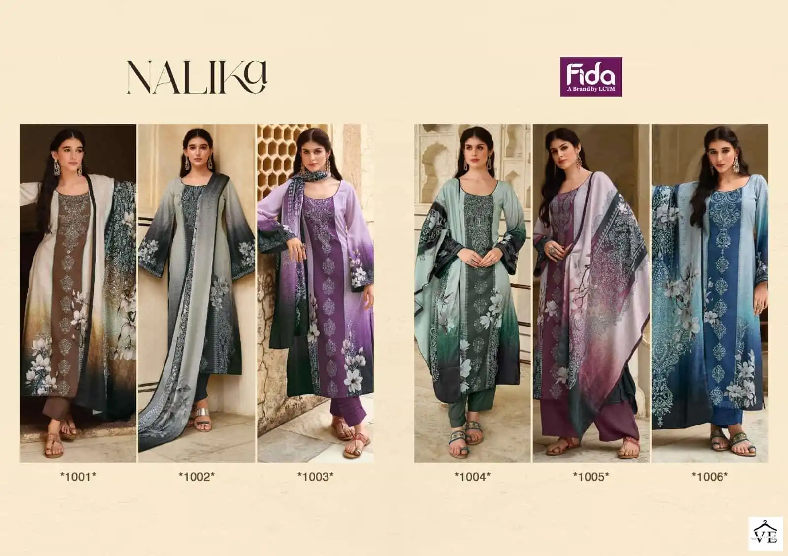 Fida Nalika Kashmiri Wool Pashmina Wholesale Winter Wear Salwar Suit Catalog — Wholesale Salwar Suits, MPA wholesale from Surat — view 7