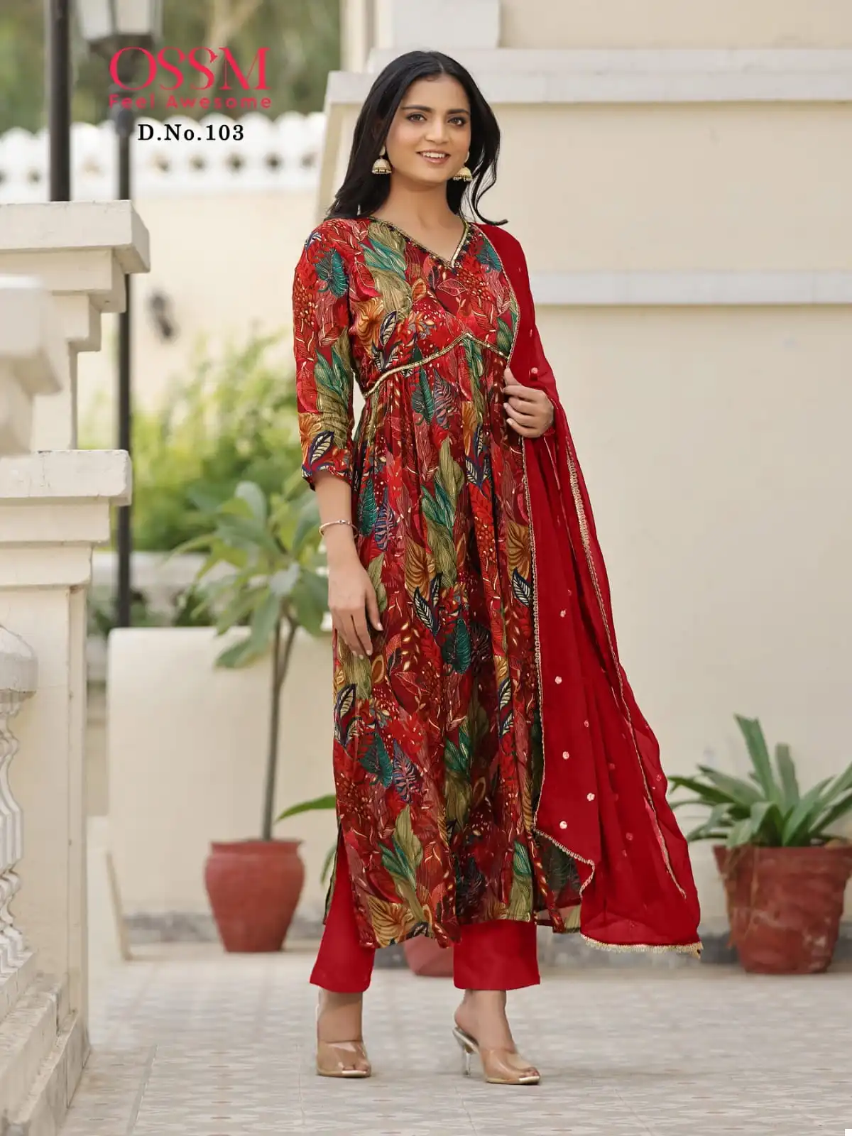 Ossm Nargis Premium Chinon Wholesale Readymade Salwar Suit Catalog — Wholesale Salwar Suits, MPA wholesale from Surat - Gallery Image 3
