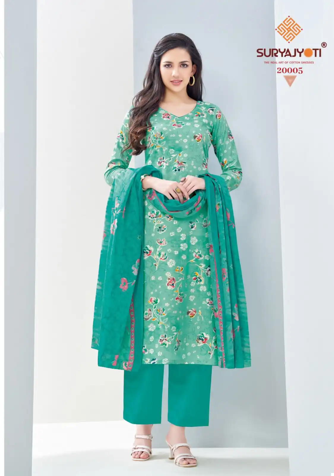 Suryajyoti Nargis Cotton Vol 20 Cotton Wholesale Salwar Suit Catalog — Wholesale Salwar Suits, MPA wholesale from Surat - Gallery Image 10