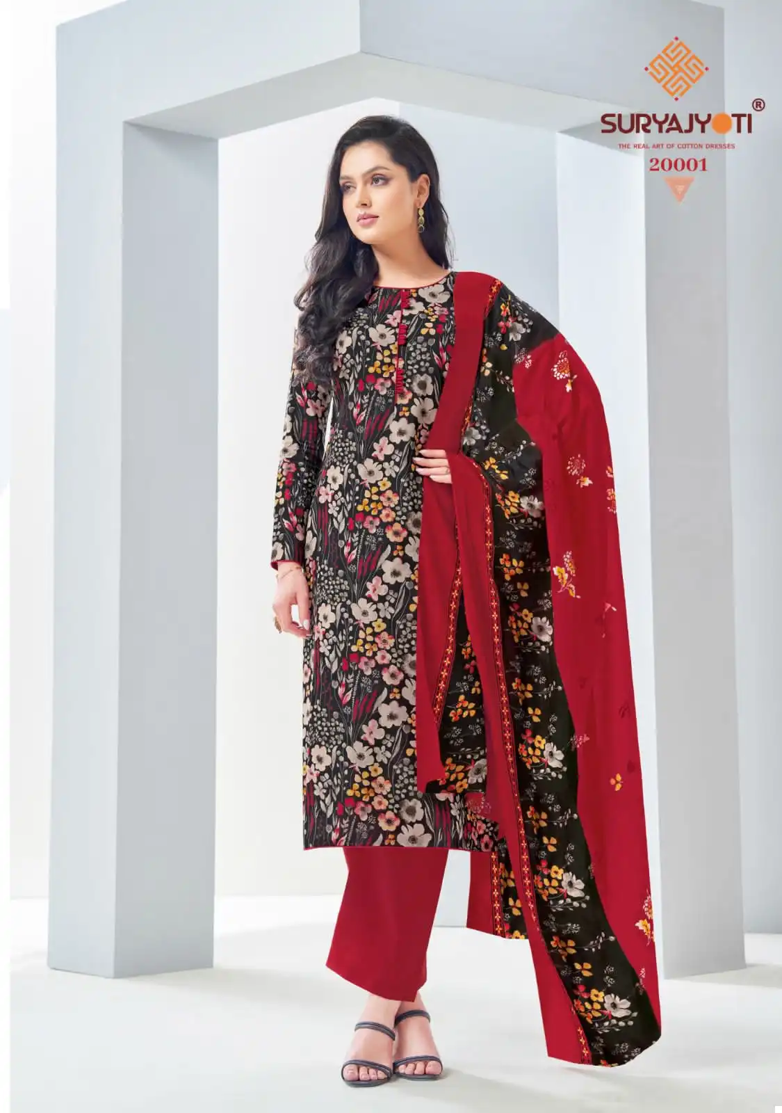 Suryajyoti Nargis Cotton Vol 20 Cotton Wholesale Salwar Suit Catalog — Wholesale Salwar Suits, MPA wholesale from Surat - Gallery Image 2