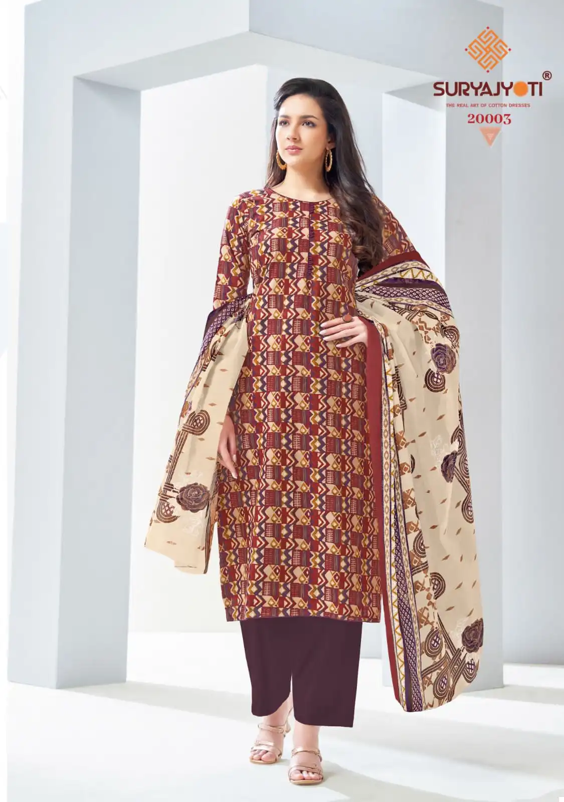 Suryajyoti Nargis Cotton Vol 20 Cotton Wholesale Salwar Suit Catalog — Wholesale Salwar Suits, MPA wholesale from Surat - Gallery Image 3