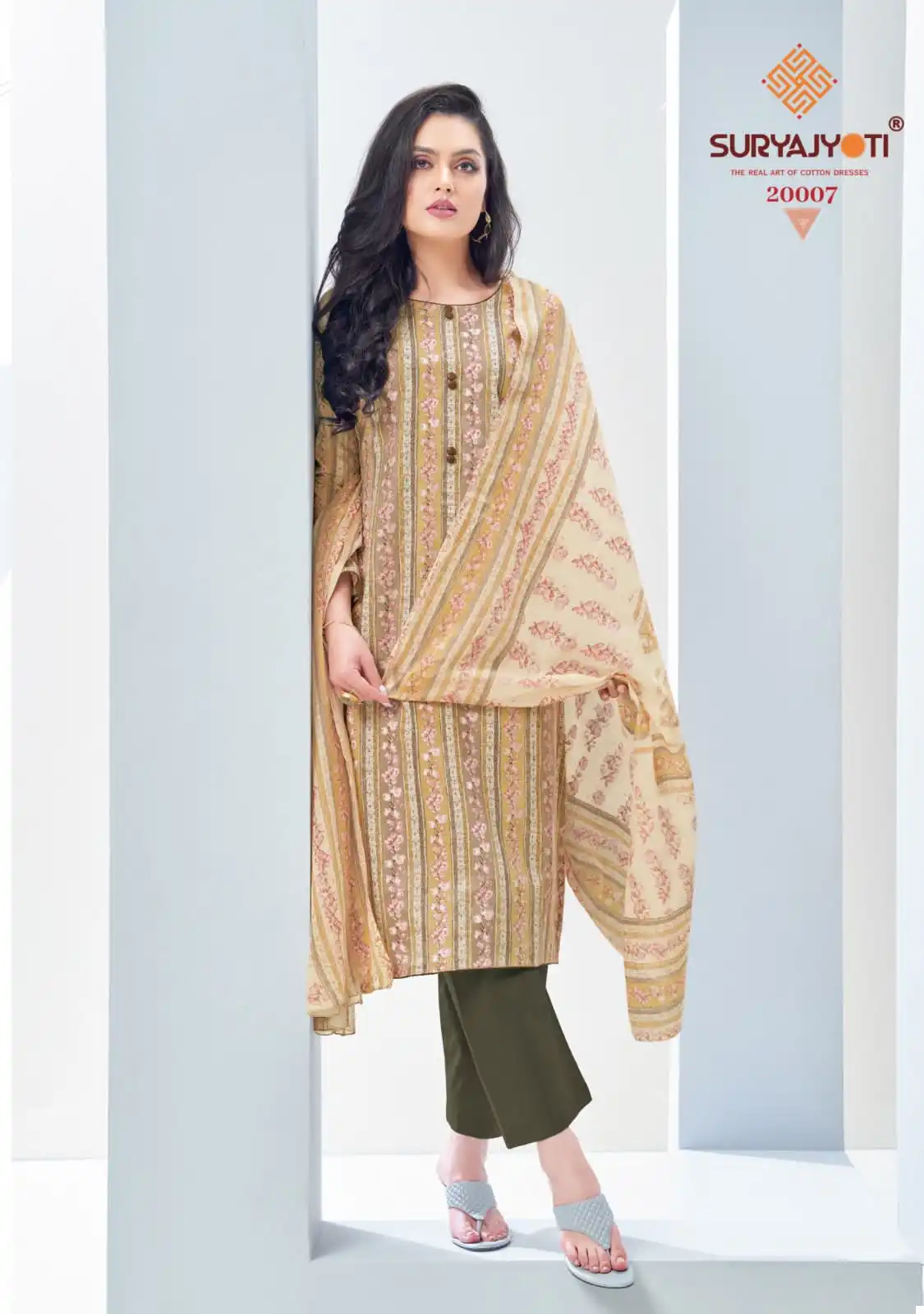 Suryajyoti Nargis Cotton Vol 20 Cotton Wholesale Salwar Suit Catalog — Wholesale Salwar Suits, MPA wholesale from Surat - Gallery Image 7