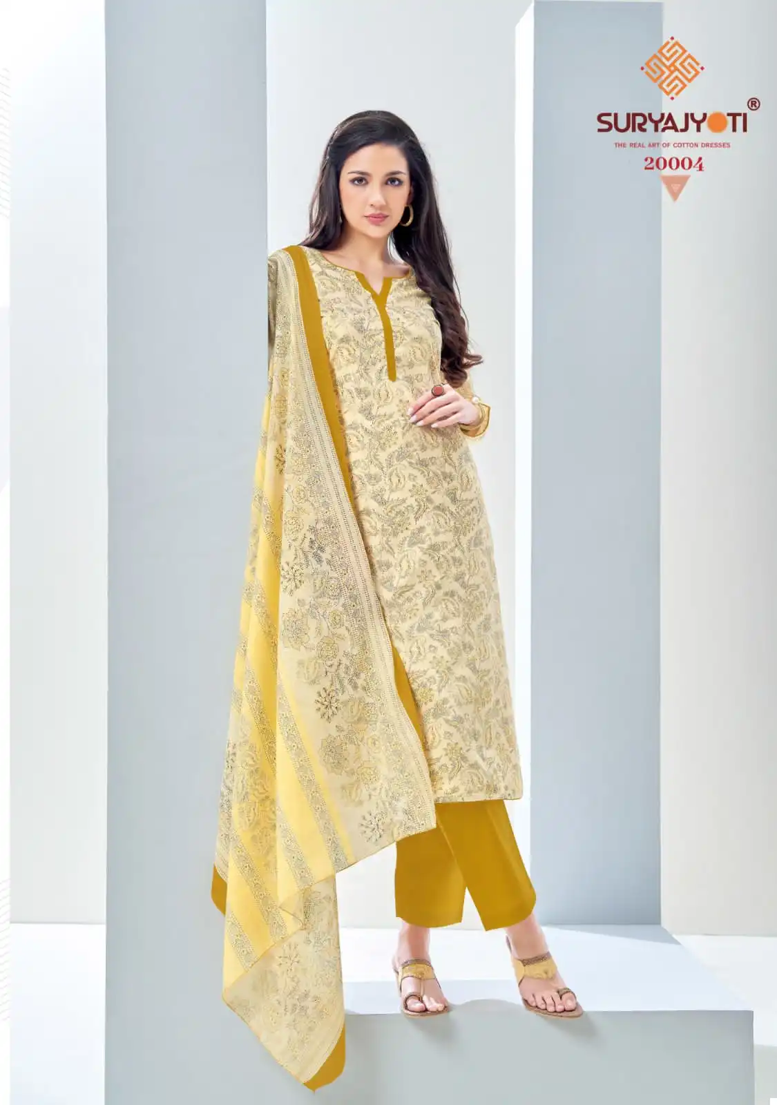 Suryajyoti Nargis Cotton Vol 20 Cotton Wholesale Salwar Suit Catalog — Wholesale Salwar Suits, MPA wholesale from Surat - Gallery Image 9