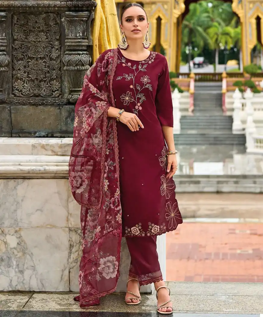 Kailee Fashion Nazakat Vol-3 Pure Viscose Silk Wholesale Readymade Suits Catalog — Wholesale Salwar Suits, Kailee Fashion wholesale from Surat — view 1