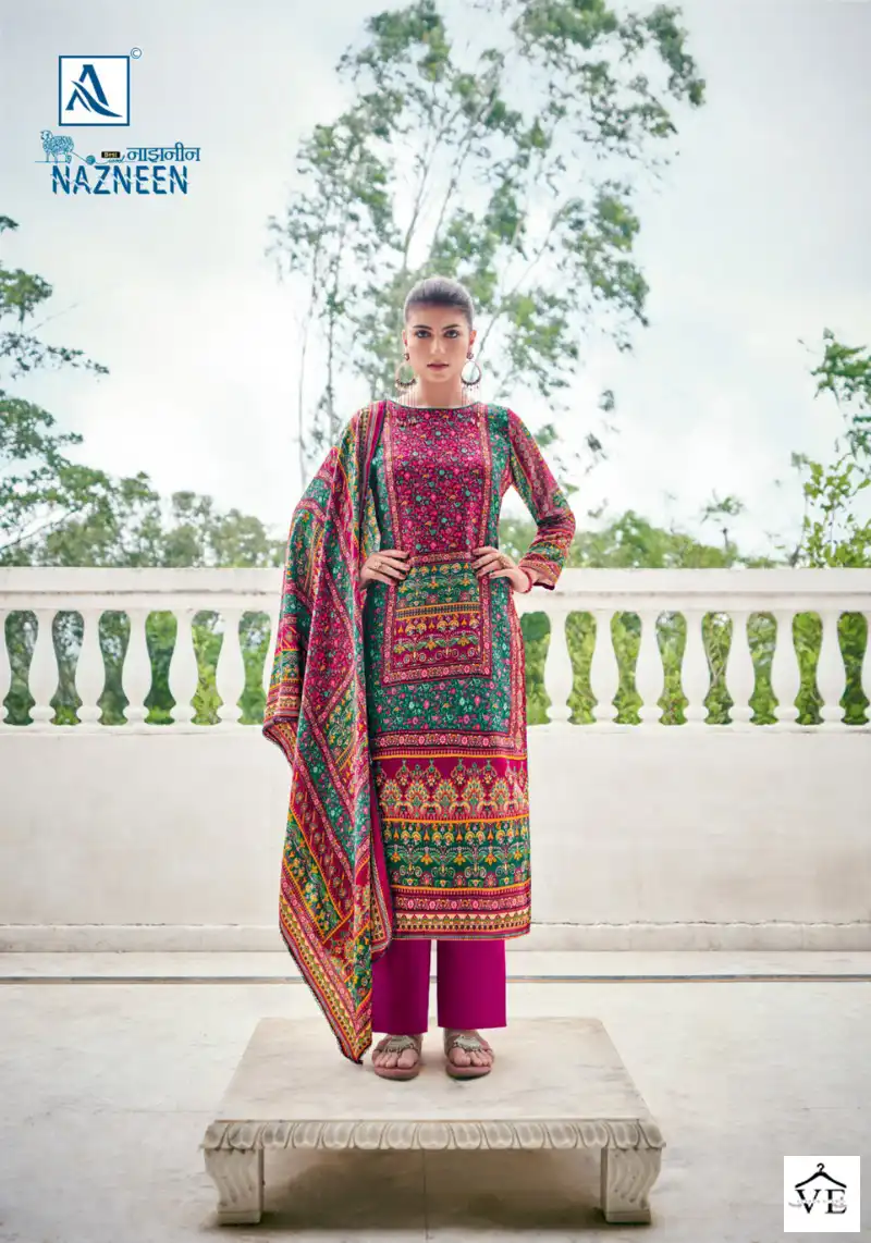 Alok Suit Nazneen Premium Viscose Pashmina Wholesale Winter Wear Salwar Suit Catalog — Wholesale Salwar Suits, Alok Suit wholesale from Surat - Gallery Image 3