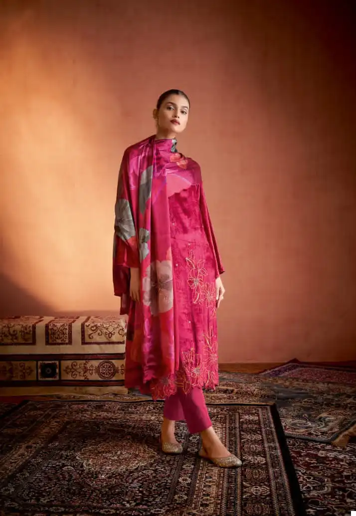 Sahiba Nazneen Pure Viscose Velvet Wholesale Designer Winter Wear Salwar Suit Catalog — Wholesale Salwar Suits, MPA wholesale from Surat - Gallery Image 4
