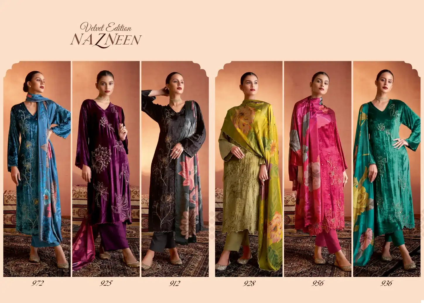 Sahiba Nazneen Pure Viscose Velvet Wholesale Designer Winter Wear Salwar Suit Catalog — Wholesale Salwar Suits, MPA wholesale from Surat — view 5