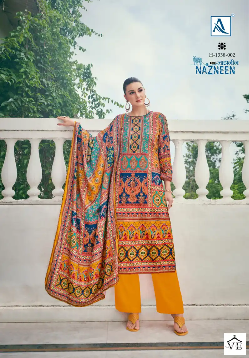 Alok Suit Nazneen Premium Viscose Pashmina Wholesale Winter Wear Salwar Suit Catalog — Wholesale Salwar Suits, Alok Suit wholesale from Surat - Gallery Image 4