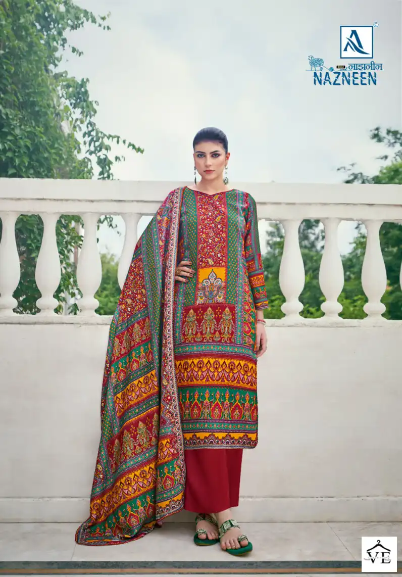 Alok Suit Nazneen Premium Viscose Pashmina Wholesale Winter Wear Salwar Suit Catalog — Wholesale Salwar Suits, Alok Suit wholesale from Surat - Gallery Image 6