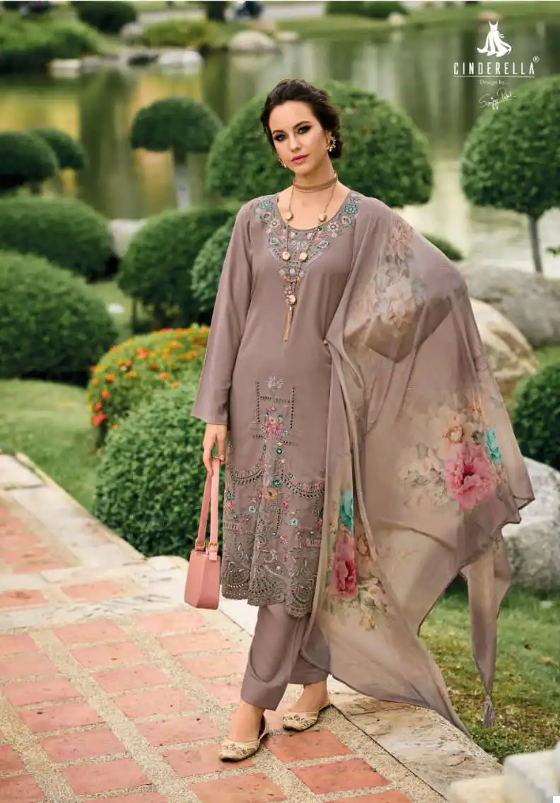 Ibiza Needle Wonder Pashmina Wholesale Fancy Embroidery Works Winter Wear Salwar Suit Catalog — Wholesale Salwar Suits, Ibiza wholesale from Surat - Gallery Image 3