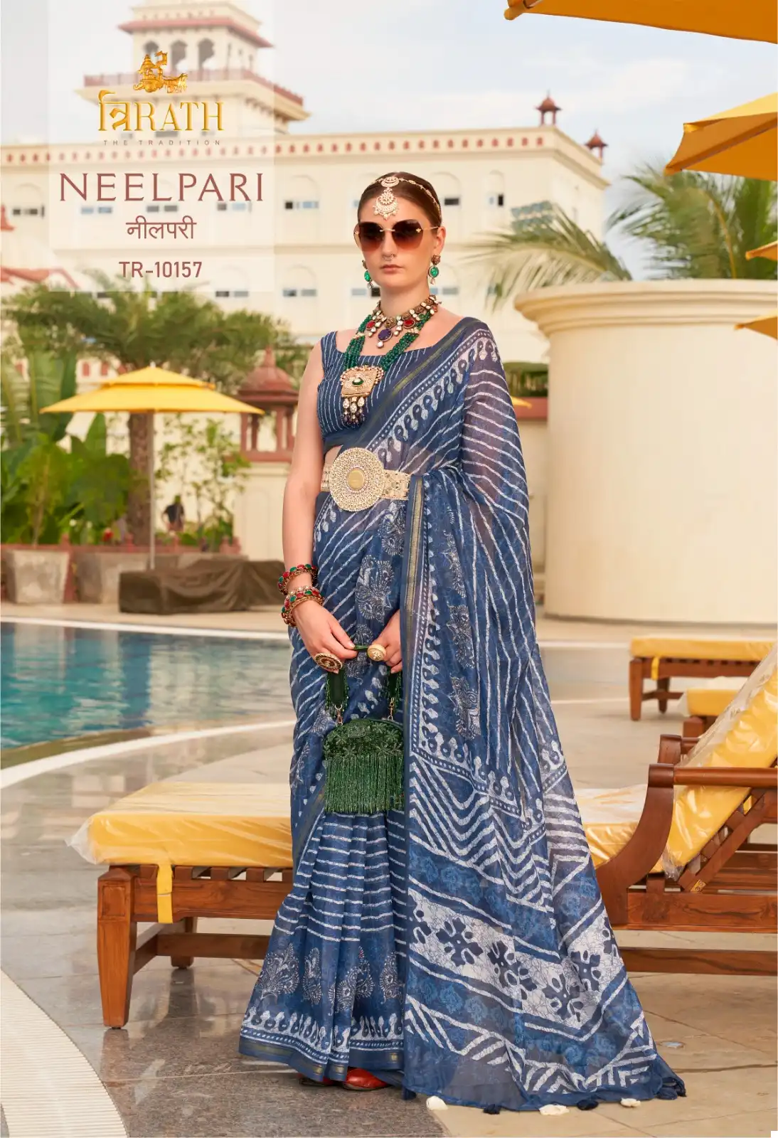 Rewaa Neelpari Linen Cotton Wholesale Saree Catalog — Wholesale Sarees, MPA wholesale from Surat - Gallery Image 4
