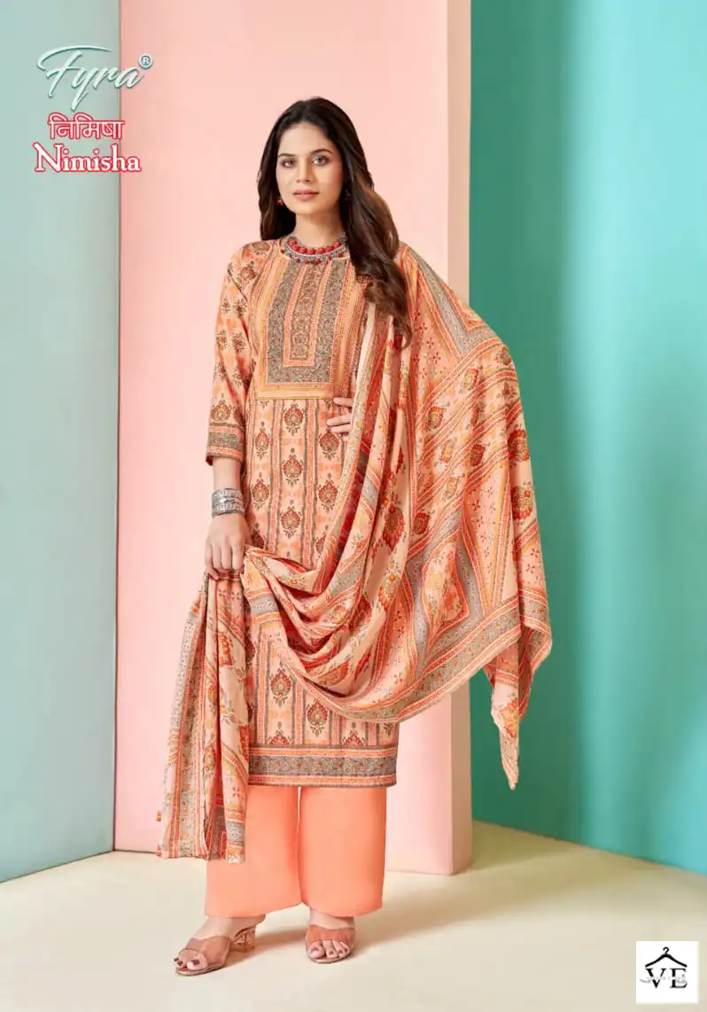 Fyra Nimisha Pashmina Wholesale Swarovski Work Salwar Suit Catalog — Wholesale Salwar Suits, MPA wholesale from Surat - Gallery Image 4