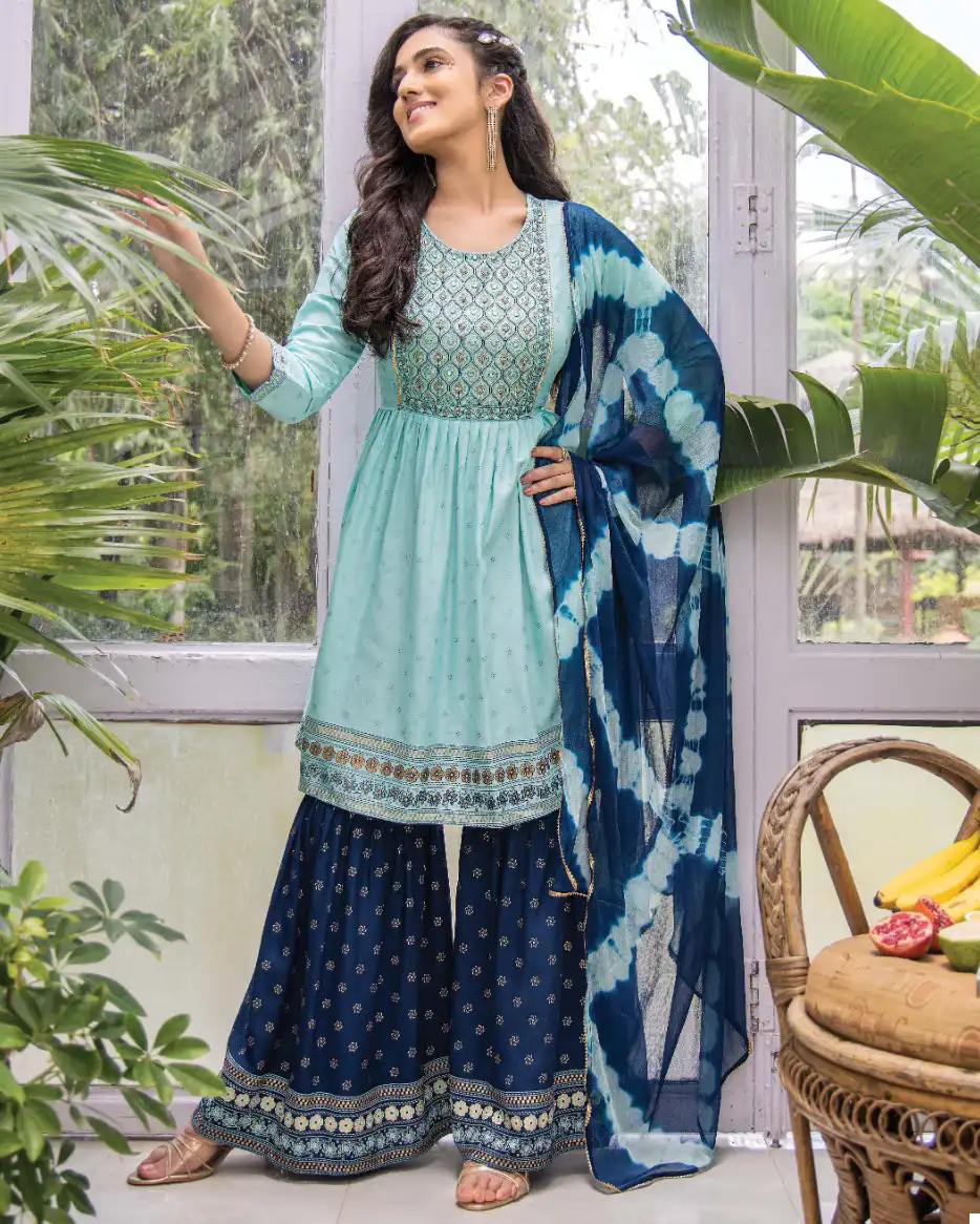 Heritage Noor Rayon Slub Wholesale Readymade Salwar Suit Catalog — Wholesale Salwar Suits, MPA wholesale from Surat — view 1
