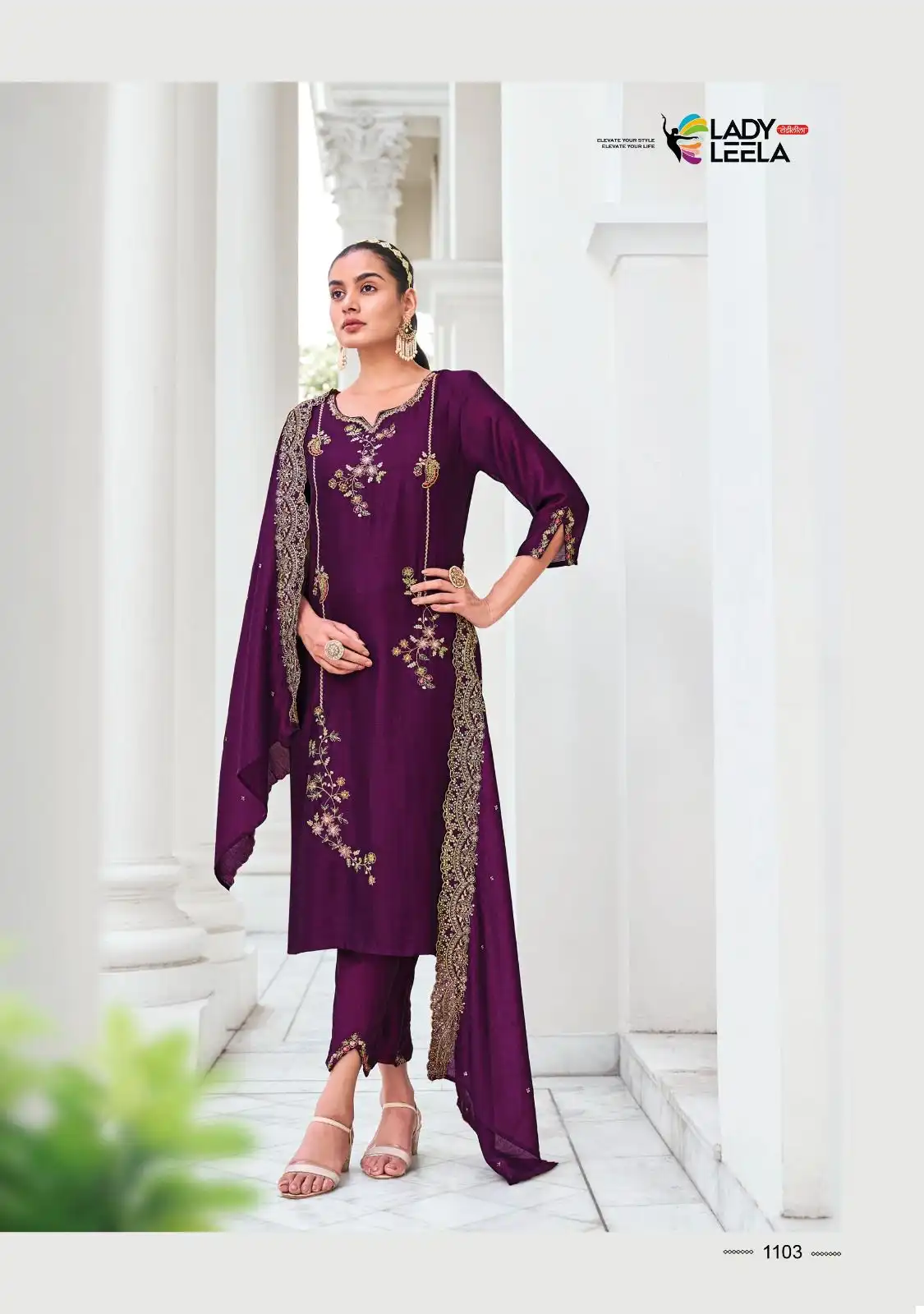 Lady Leela Noor Venice Silk Wholesale Readymade Suits Catalog — Wholesale Salwar Suits, Lady Leela wholesale from Surat - Gallery Image 3